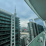 The CN Tower form a Downtown Toronto Condo