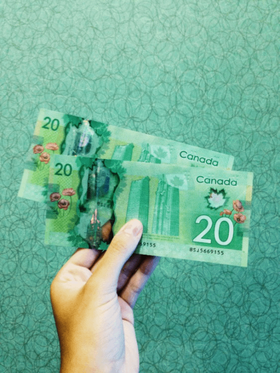 $20 bills Canadian