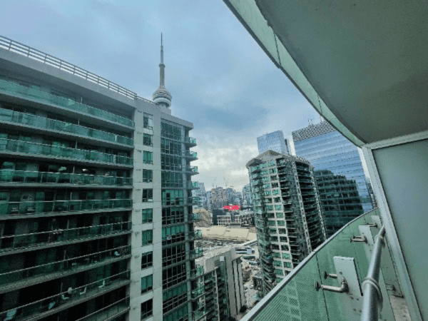 The CN Tower form a Downtown Toronto Condo