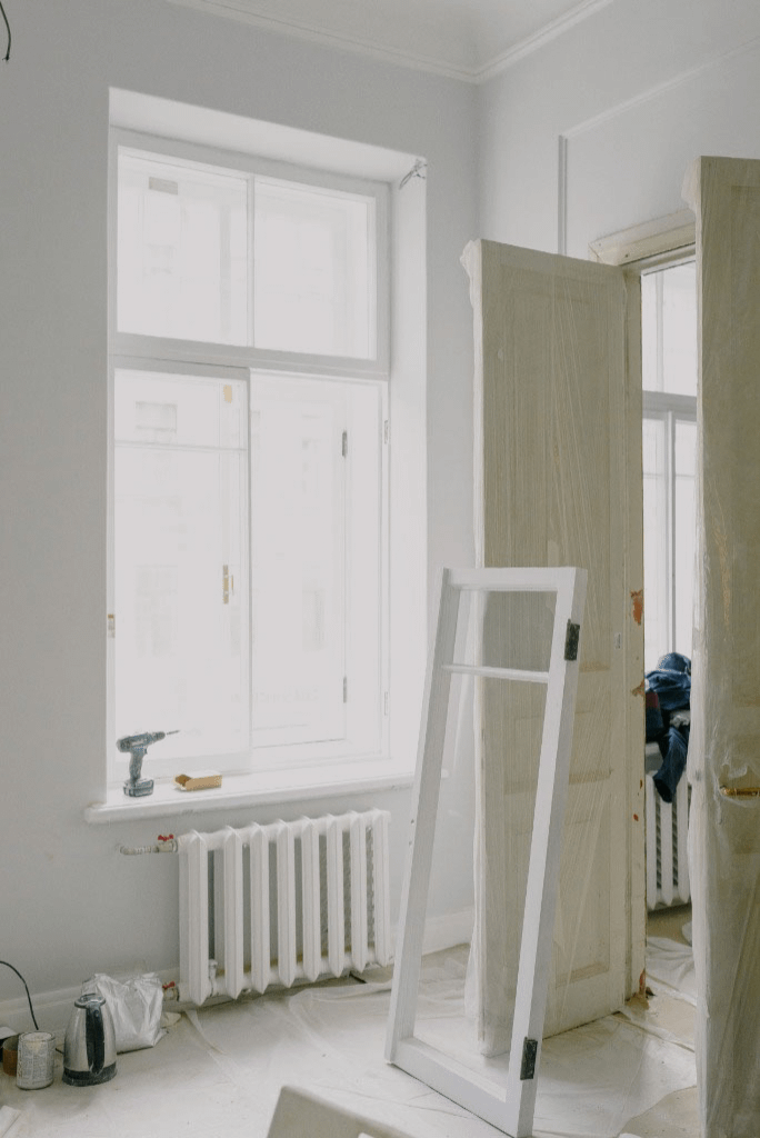 a room undergoing remodeling.